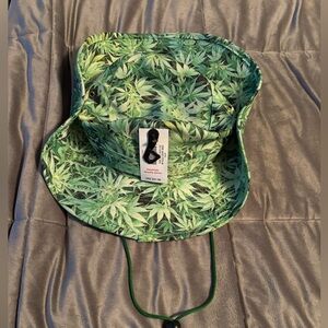 Spencer's Green Leaf Print Bucket Hat